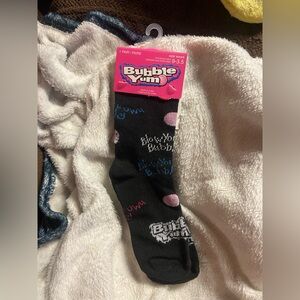 Bubble Yum Black Kids Crew Socks